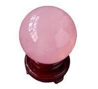 AEVHBAMXN Boule de cristal quartz rose pour divination Feng Shui, divination, diseuse de fortune, décoration de table de maison et de bureau, 16 cm