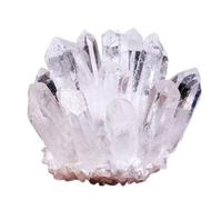 AEVHBAMXN Grappe de cristal de quartz brut blanc clair géode irrégulière pierre précieuse décorative ameublement de maison, 200 ~ 300 g AEVHBAMXN
