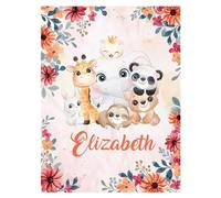 Aevmsor Couverture Bébé Personnalisée avec Noms Garçon et Fille, Douce et Confortable Cadeaux pour Bébé, Personnalisé Cadeau pour Nouveau-nés et Enfants Noël Anniversaire Famille Amis Amoureux