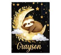 Aevmsor Couverture Bébé Personnalisée avec Noms Garçon et Fille, Douce et Confortable Cadeaux pour Bébé, Personnalisé Cadeau pour Nouveau-nés et Enfants Noël Anniversaire Famille Amis Amoureux