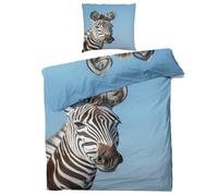 AevuCub Housse de Couette 220x240 Zèbre avec 2 Taies d'oreiller 65x65 cm - Parure de Lit Afrique Animal Sauvage 2 Personnes en Microfibre Douce avec Fermeture éclair