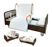 AEXET Lit d'hôpital électrique inclinable latéralement, 5 en 1, lit médicalisé Rotatif, Aide-Soignant avec roulettes silencieuses, jusqu'à 440 LB (207 x 102 x 47 cm)