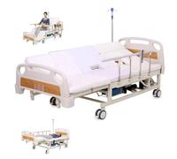 AEXET Lit d'hôpital électrique inclinable latéralement, Lits médicaux 10 Fonctions pour la Maison, Aide-Soignant avec Matelas, Garde-Corps, Roues silencieuses, jusqu'à 530 LB