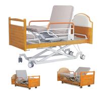 AEXET Lits médicaux à Hauteur réglable électrique avec 5 Fonctions, Fonction de Rotation, lit d'hôpital avec Roues silencieuses, Matelas, Garde-Corps, jusqu'à 530 LB