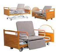 AEXET Lits médicaux électriques à Hauteur réglable sur 5 Niveaux, Lits d'hôpital avec Fonction de Rotation, Aide-Soignant avec Matelas et Garde-Corps, jusqu'à 530 LB