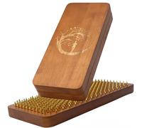 AEXFOR Sadhu Board Planche de yoga pour débutants, tapis d'acupression des pieds en bois, marron