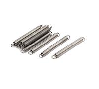 Aexit 0.6mm x 5mm x 50mm 304 acier inoxidable Ressorts Ton Argent 10pcs 400I156