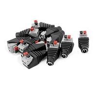 Aexit 10 Chargeurs pièces Caméra CCTV Clip Type Bloque Terminal 2.1x5.5mm Alimentation DC Femme Chargeurs secteur Prise Jack