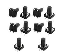 Aexit 10pcs 12mmx12mmx16mm Panneau PCB Momentané Tactile Tact Bouton-Poussoir Commutateur 4 Broches DIP ZK889309I568836G