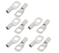 Aexit 10pcs 4mm Diamètre de câble SC4-6 Cuivre Câblage Bornes de Câblage Connecteur Ton Argent GR537227P706121N