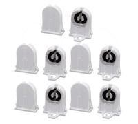 Aexit 10Pcs AC500V 2A T8 Douille G13 Base Support De Lampe Fluorescent Accessoire Blanc TE539526C947203A
