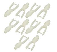 Aexit 10PCS Beige Nylon Chape Clip 1.8mm Dia Trou 27mm Longueur pour RC Avion PA549725Y644405W