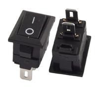 Aexit 10pcs x noir 15x10mm SPST On/Off encliquetable dans l'interrupteur à bascule 3A 250V AC NY933418W615015U
