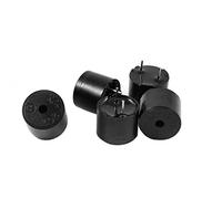 Aexit 12 x 9,5 mm 30 mAh 1.5 V DC Cylindre électronique continue son Passif Buzzer - Noir (5 pièces) 296I876