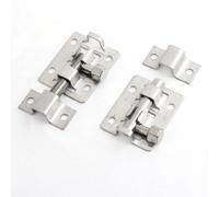 Aexit 2 boulons de baril de porte en acier inoxydable argenté avec vis installées DO289322M958371K