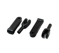 Aexit 2 paires de chape en plastique noir avec accoudoirs M4 2,5 x 30 mm pour modèle d'avion RC EP666842N582254L