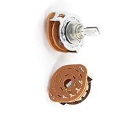Aexit 2 Pcs 1P4T 1 Pole 4 Position 6mm Knurled Shaft Dia Band Selector Rotary Switch 373D871