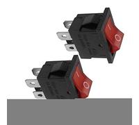 Aexit 2 pcs 4 broches DPST On/Off Interrupteur à bascule lumineux CA 250V / 8A GR740154P475723N