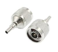 Aexit 2 Pcs Type N mâle Jack RF Coaxial Adaptateurs de connecteur droit 162H138