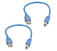 Aexit 2 pièces bleues USB 2.0 A mâle à B mâle m/m câble de câble d'imprimante plat longueur de 30cm (22e68d3b465f8bc5f822686897dc0103)