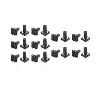 Aexit 20 Pcs 12mm x 12mm x 17mm Carte Momentanée Tactile Tactile Bouton Poussoir Commutateur 4 Broches DIP 804L609