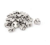 Aexit 20 pcs 3mm 1/8" câble métallique en acier inoxydable fixation Clips serre-câble 263G264
