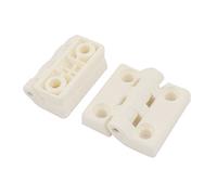 Aexit 2pcs 48mm x 48mm écrasé Trou Plastique meuble Balle Palier Charnière Blanc 187K525