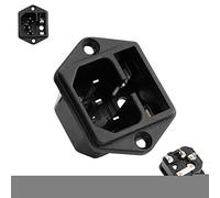 Aexit 2pcs Equipement électrique Liste UL AC 250V 10A IEC320 C14 Male Puissance Prise entrée Interrupteurs à bascule avec porte-fusible