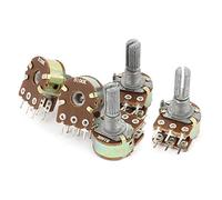 Aexit 5 PCS B100K 100K Ohms Type B 6 linéaire double Terminal Potentiomètre Rotatif 464M839