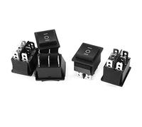 Aexit 5 pièces XW-604 6 broches 3 positions ON/OFF/ON DPDT encliquetable dans le commutateur à bascule AC 20A / 250V UF820700D207229B