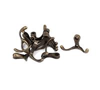 Aexit 53mm x 33mm en alliage de zinc montés au mur Robe Robe Double crochet Cintre 10PCS KV576870T394825R