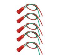 Aexit 5pcs 12V 24V 220V Lampe témoin rouge avec voyant 19 mm avec câble GR402491P208471N
