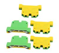 Aexit 5Pcs 57x40x8mm 6mm2 Fil 800V Bornier de mise à la terre universel Jaune Vert XI107479G797004E