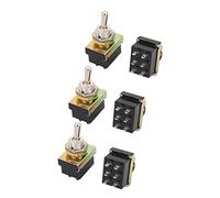 Aexit 6 Pcs KN3-3 AC 220V 3A DPDT ON-OFF 2 Positions Interrupteur À Bascule 6P Noir AL373969J770398H