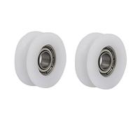 Aexit 6mmx26mmx8mm U Rainure Roulement Poulie Porte En Verre Rouleau Blanc 2 pcs 177D807