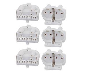 Aexit 6Pcs 2G11-F446 AC 500V 2A H culot de lampe fluorescent support de lampe à tube PL EP907324N384286L