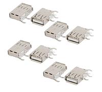 Aexit 8 Pcs Côté Conception USB 2.0 Un Connecteur Jack Port Femelle à Angle Droit Pour PCB NY806447W376574U