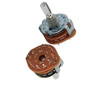 Aexit AC 125V 0.3A 250V 0.6A 2 Pôle 6 Positions rotatif interrupteur (Paquet de 2) 211W234