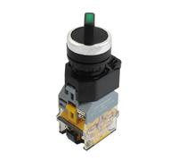 Aexit AC 380V 10A 2 positions 220VDC LED Vert clair sélecteur rotatif Commutateur à bouton-poussoir XI591653G713458E