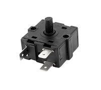 Aexit AC Électricité 250V 10A 3 bornes interrupteur sélecteur rotatif Radiateur Interrupteurs et variateurs d'intensité électrique noir