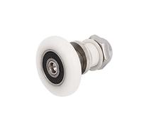 Aexit bains longueur 28 mm plastique blanc Roue diamètre tige métallique porte coulissante galet poulie 186E392