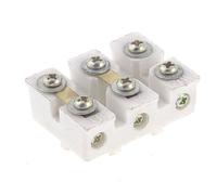 Aexit Base en plastique 6 bornes à vis, borne de moteur triphasé, blanc JU782506S700473Q