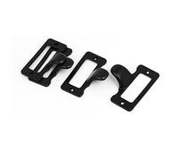 Aexit Cabinet tiroir porte-étiquette Châssis Etiquette Poignées Noir 48mm x 22mm 4PCS 921F665