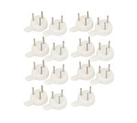 Aexit Cadre Photo Réveil ménage Crochet mural en plastique transparent blanc Crochet clou 15pcs 852P309