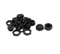 Aexit Capuchon d'extrémité de vis de presse-étoupe fileté en nylon M16 en nylon noir 10pcs
