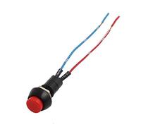 Aexit Commutateur à bouton-poussoir à 2 fils SPST à capuchon rond rouge ca 250V 3A (0467042c44d650b1a6dc0a012ed5d441)