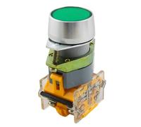 Aexit Commutateur à bouton-poussoir momentané d'allumage de signe vert AC 660V 10A 1 NO 1 NC LA39-11BN NY935218W749695U