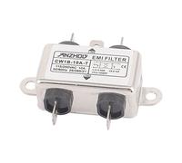 Aexit Filtre CW1B-10A-T AC 115 / 250V 10A à 4 broches avec boîtier en métal, suppresseur de bruit monophasé, filtre antiparasite à usage général LW854483U963513S