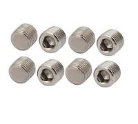 Aexit G1 / 8 filetage mâle 8mm hauteur prise hexagonale en métal vis à tête plate 8pcs NY662092W251312U