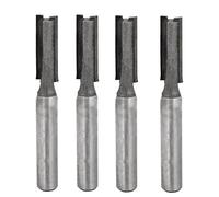 Aexit Lot de 4 forets pour routeur droit 2 flûtes 6,35 mm x 6,35 mm 909Q445